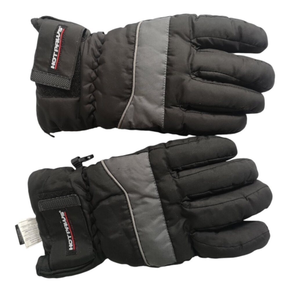 Unisex Hot Paws Black Lined Winter Gloves